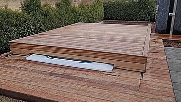 Elektromotor für begehbare Poolabdeckung - Fernbedienung