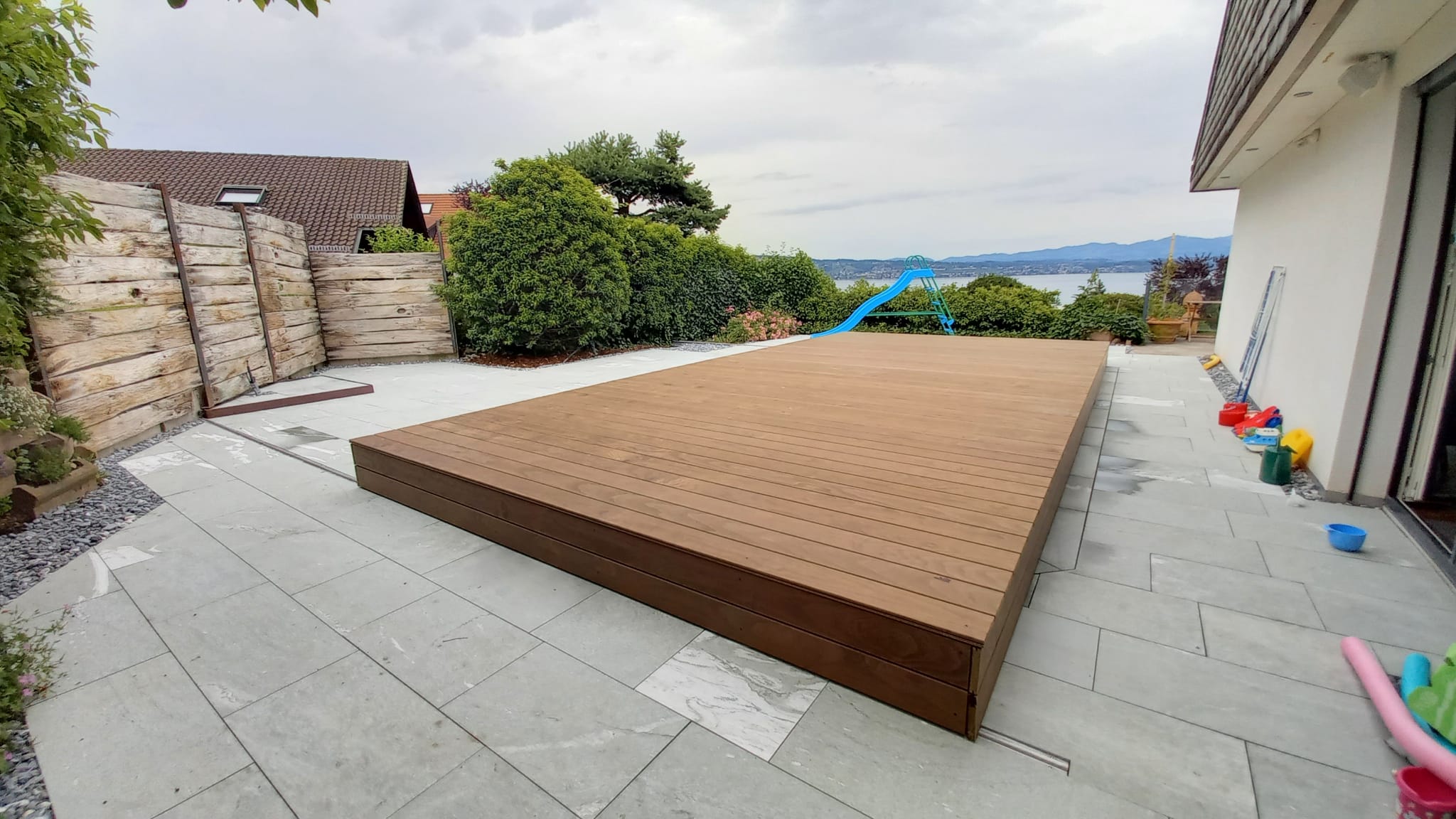 Pooldeck Bausatz 6m x 3m - begehbare Poolabdeckung